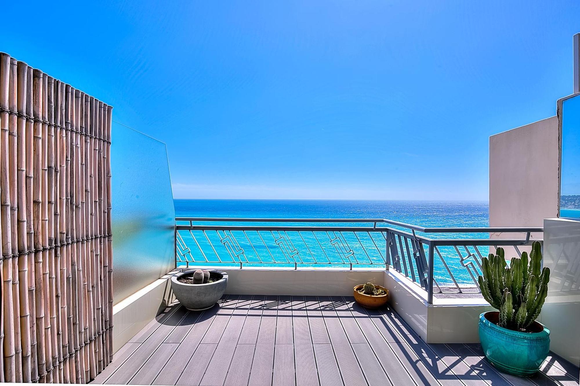 Le Florentina, Dernier Etage Avec Terrasse, Vue Sur La Baie Des Anges Lejlighed Nice Eksteriør billede